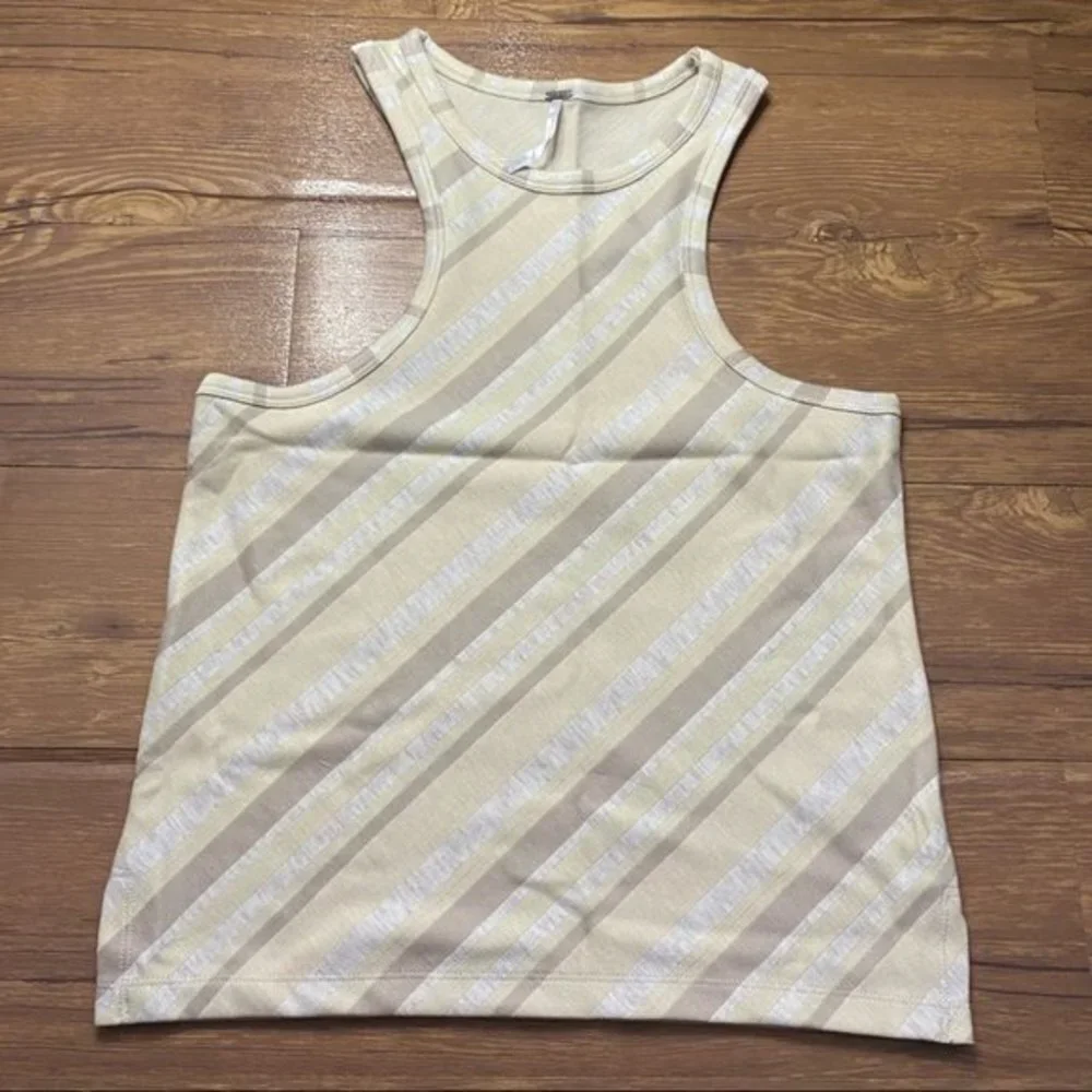 FREE PEOPLE Ivory Striped Sidelines‎ Tank Size Small - Picture 5 of 10